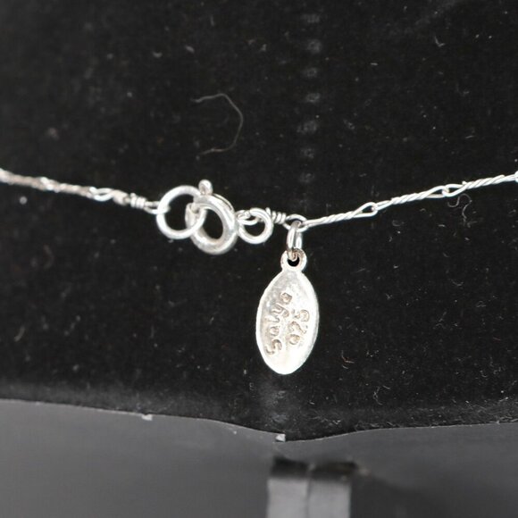 Vintage Satya Sterling Silver .925 Lotus Pendant & Necklace Chain Jewelry Flower - Picture 9 of 13